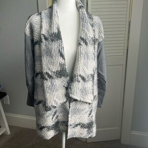 Anthropologie Dolan Grey mixed fabric cardigan